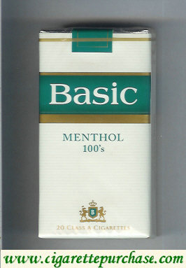 Basic Menthol 100s cigarettes Filter soft box